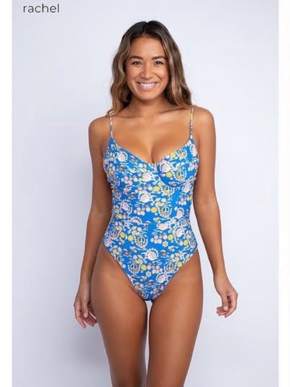 Skatie Blue Floral One-Piece Swimsuit